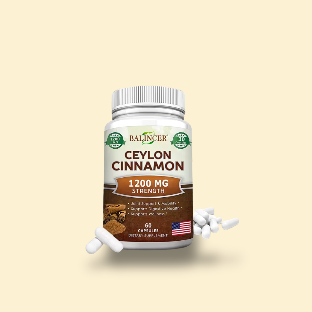 🎁 Organic Ceylon Cinnamon 1200 mg Capsules (100% off)