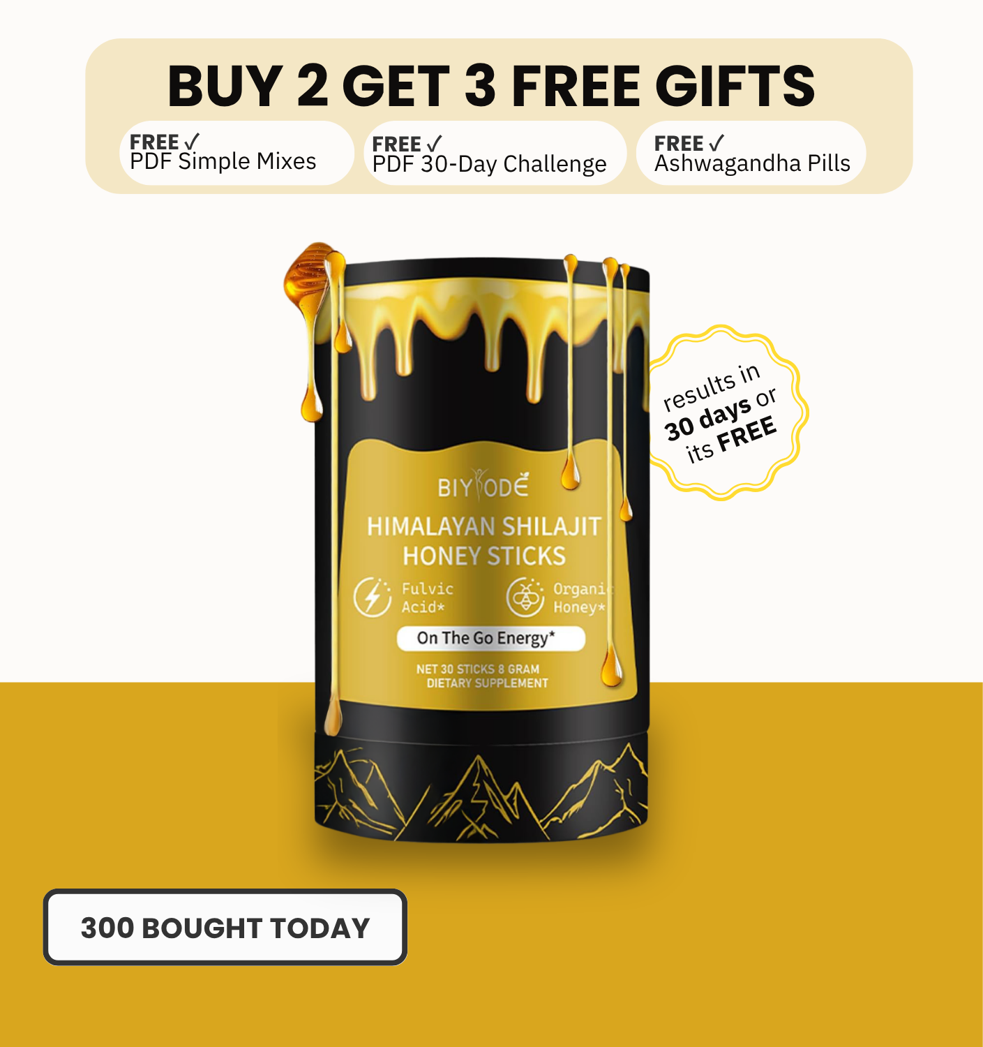 Himalayan Shilajit Honey Sticks with Saffron
